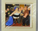 Strippergram' a limited edition print 239/395 of a woman performing a seductive dance in a pub by Beryl Cook, print, sold Jul 2018