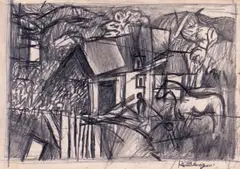 Study for September II by Keith Vaughan, 1955, Pencil, sold Nov 2017