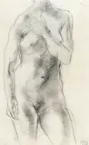 Model Standing by Ralph Brown, pencil, sold Nov 2017