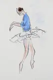 Dance studies of Darcey Bussell Two, both signed One pastel, one pastel and wash on buff paper 36 x 23.5cm and similar (2) ++Both good condition - by Brenda Naylor, pastel, sold Nov 2017