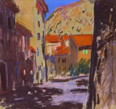 Untitled by George Devlin, Pastel, sold Nov 2017