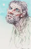 Hope Signed and dated '07 Pen by Peter Howson, Pen, ink and wash, sold Nov 2017