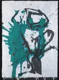 2 Little oak tree Signed with initials by Maurice Cockrill, Ink on Japan paper, sold Nov 2017