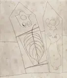 Turkish Forms with leaf by Ben Nicholson, Etching with drypoint, sold Nov 2017