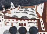 Ponte Vecchio Signed, titled and numbered 35/100 Etching in colours 35 x 48cm Provenance: Bohun Gallery, Henley-on-Thames The Collection of the late Dr by Julian Trevelyan, Etching in colours, sold Nov 2017