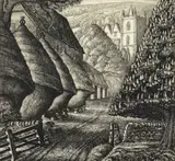 Wiltshire Rickyard Signed and inscribed Etching, Artist's proof No by Robin Tanner, Etching, sold Nov 2017