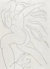 Untitled by Henri Matisse, Etching, proof pull print aside from the main edition of, sold Nov 2017