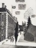 Marlborough College Signed by Julian Trevelyan, Etching with aquatint, sold Nov 2017