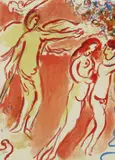 Adam et Eve chassés du Paradis terrestre Lithograph, mounted, unframed 36 x 26cm ++A few very small marks and blemishes, generally good condition - by Marc Chagall, Lithograph, mounted, unframed, sold Nov 2017