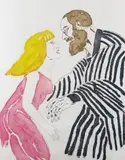 Anthony and Cleopatra, 1982 Signed and numbered 29/179 Aquatint, edition by Royal Shakespeare Company [Wiseman 128] 75 x 57cm- by Elisabeth Frink, Aquatint, edition by Royal Shakespeare Company [Wiseman, sold Nov 2017