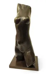 Nude female torso Signed by Mosè Angelo Tamburrini, Bronze on a wooden plinth, sold Nov 2017