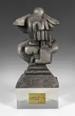 Abstract figure Steel by Ann Christopher, Steel, with a perspex base, sold Nov 2017