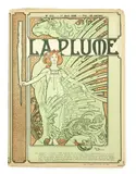 La Plume, April 1898 a magazine with Art Nouveau cover, published by imp by Alphonse Mucha, lithograph, sold Oct 2017