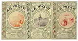 Le Mois (no 175, 176 and 179), 1913 three magazine covers originally designed 1898 by Alphonse Mucha, lithograph on paper, sold Oct 2017