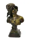Saida patinated bronze by Emmanuel Villanis, bronze, sold Oct 2017