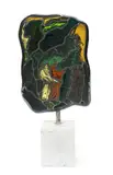 The Gods go a-begging, 1985 painted stained glass panel with lead, in silver mount by MRB, on white polished alabaster base by Patrick Reyntiens, sculpture, offered Oct 2017