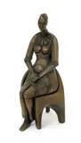 Girl on a Chair, 1988 patinated bronze by Malcolm Woodward, bronze, sold Oct 2017