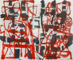 'Divided' by Maurice Cockrill, acrylic on paper, offered Nov 2013
