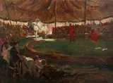 Preparatory sketch for 'The Circus' by Murray McNeel Caird Urquhart, sold Nov 2013