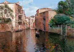 Venice by Jose Luis Checa Galindo, oil on canvas, sold Nov 2013