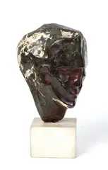 Head by Ernst Eisenmayer, serpentine, sold Nov 2013