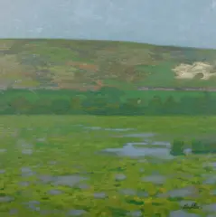 Quantock Hills by Robert Buhler, oil on board, offered Nov 2013