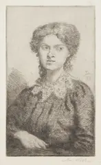 Ursula (Campbell Dodgson 52) by Augustus Edwin John, Etching, 1903, on watermarked laid, sold Nov 2013