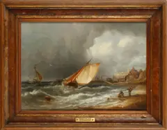 Folkstone 1898 by Pieter Christian Dommersen, unsigned, oil on panel, sold Oct 2013