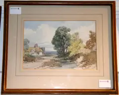 landscape with a cottage by William Callow, sold Oct 2013
