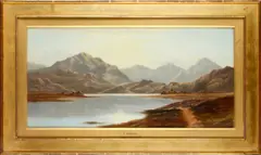 'Coniston'; 'Longhrea Tarn, Westmoreland' by Charles Leslie, both signed and dated 'Chas Leslie 1876' (lower right) oil on canvas, a pair, sold Oct 2013