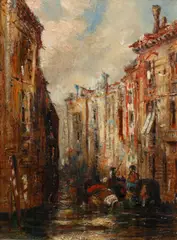 A Venetian backwater by Jane Vivian, oil on canvas, sold Oct 2013