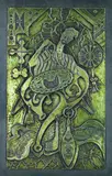 'Divination' by Moses Unokwah, metal relief, offered Oct 2013