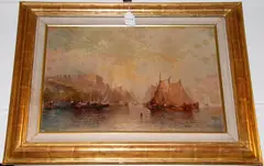 Approaching harbour by Clifford Montague, oil on canvas, sold Oct 2013