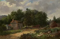 'Windmill Inn, Ewhurst Hill, Surrey' by Walter Wallor Caffyn, oil on canvas, sold Oct 2013