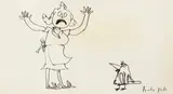 Illustration for Arabel and Mortimer by Quentin Blake, pen and ink, sold Oct 2013