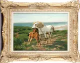 Horse and foal by Henry William Banks Davis, oil on canvas, sold Oct 2013