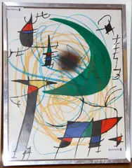 Abstract by Joan Miró, colour lithograph,, sold Oct 2013