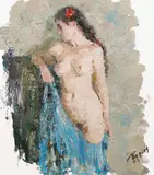 Standing nude by Vasili I. Gurin, sold Oct 2013