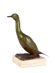 A standing cormorant by Adrian Sorrell, bronze with a green patina, sold Sep 2013