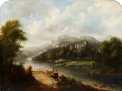 A View of Abbotsford House, the residence of Sir Walter Scott by English School 19th century, oil on canvas, offered Sep 2013