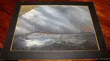 Mount Vesuvius by Felice Auguste Rezia, gouache, sold Aug 2013