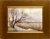 Bridge at Harbledown, Canterbury by Harold Waite, sold Aug 2013