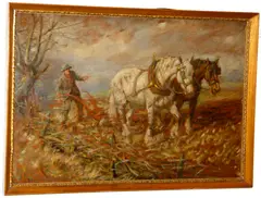 Plough team by Rowland Wheelwright, sold Aug 2013