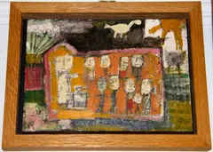 The Church by Albert Herbert, 1994, oil on board, sold Aug 2013