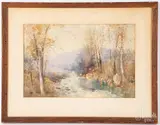 landscape by Robert Shaw, watercolor, sold Dec 2020