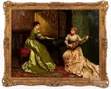 interior by Francis Sydney Muschamp, oil on canvas, sold Dec 2020