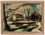 landscape by Grace Keast, oil on canvas, sold Dec 2020