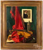 still life by Frederick Thompson, oil on canvas, offered Oct 2020