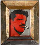 on mirror by Robert Loughlin, acrylic, sold Oct 2020