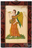 fraktur of an angel by David Y. Ellinger, watercolor, sold Oct 2020